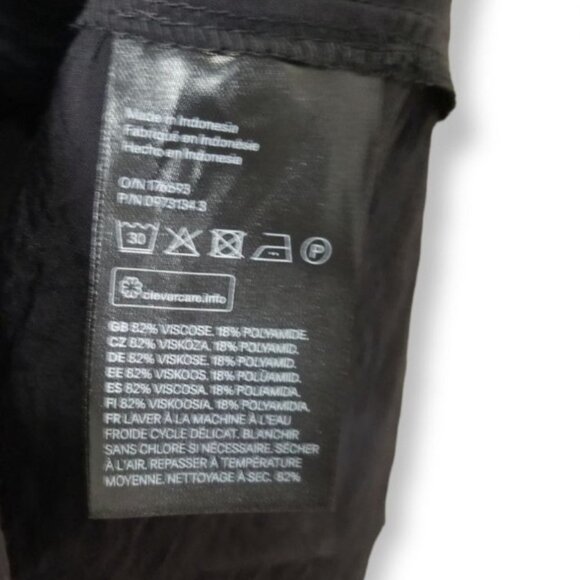 H&M Black Button Up Maternity Blouse With Ruffle Flutter Sleeves Office Career - Picture 6 of 7